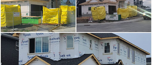 An image with multiple image of the same property that is being roofed in North Bay, ON