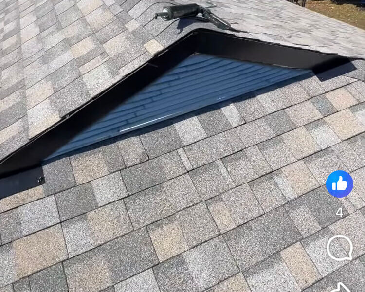 Roofing job completed using Biscayne shingles