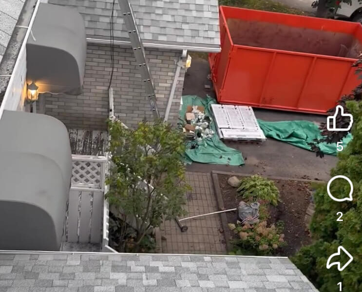 Completed duplex roofing job